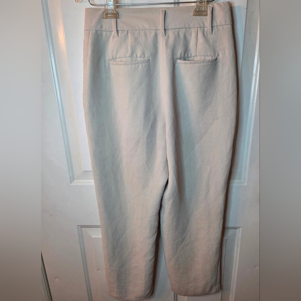 Aritzia Wilfred Crepe Pants Cream Sz 8 - Picture 6 of 7